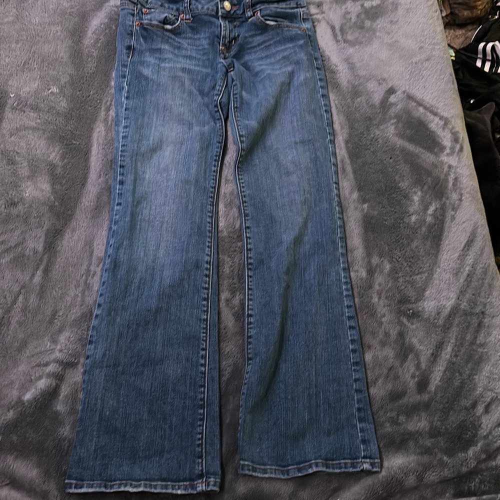 American Eagle low waisted flared jeans.